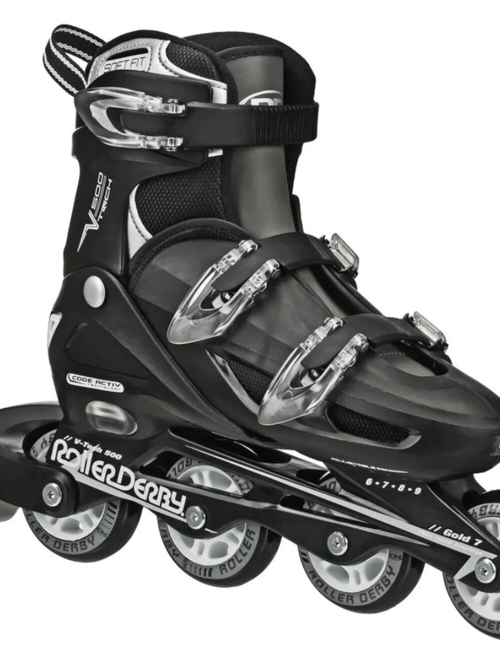 Roller Derby Men's Black V-200 Tech Inline Skates